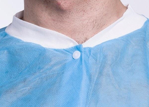 عالية الجودة PP غير المنسوجة زي التمريض معطف المختبر القصير